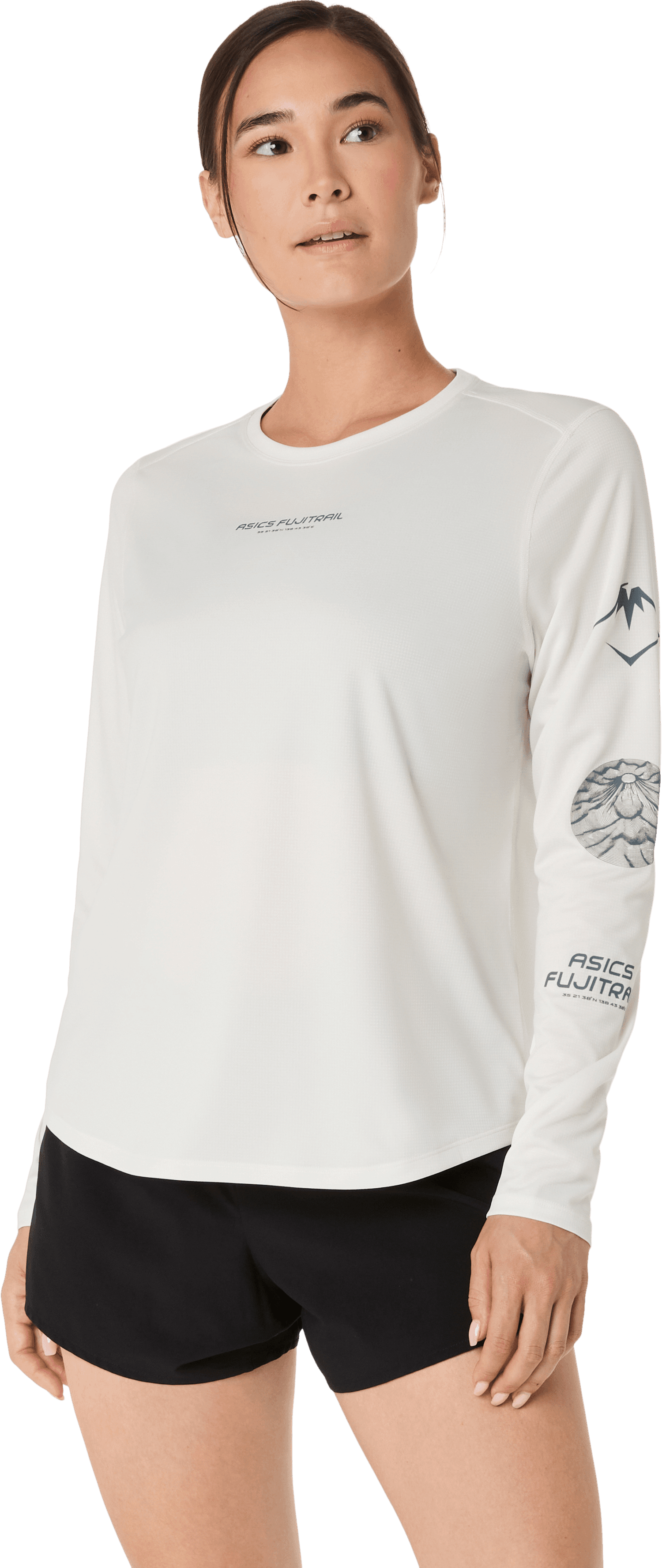 Asics Asics Women's Fujitrail Logo Long Sleeve Top Cream