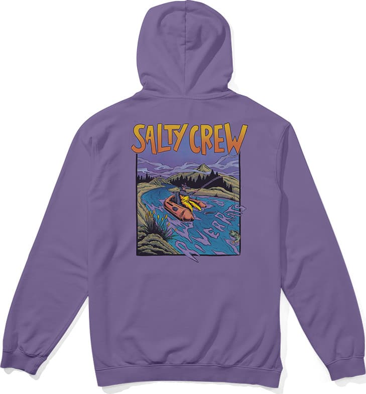 Salty Crew Salty Crew Men's River Rats Hooded Fleece Purple Heart