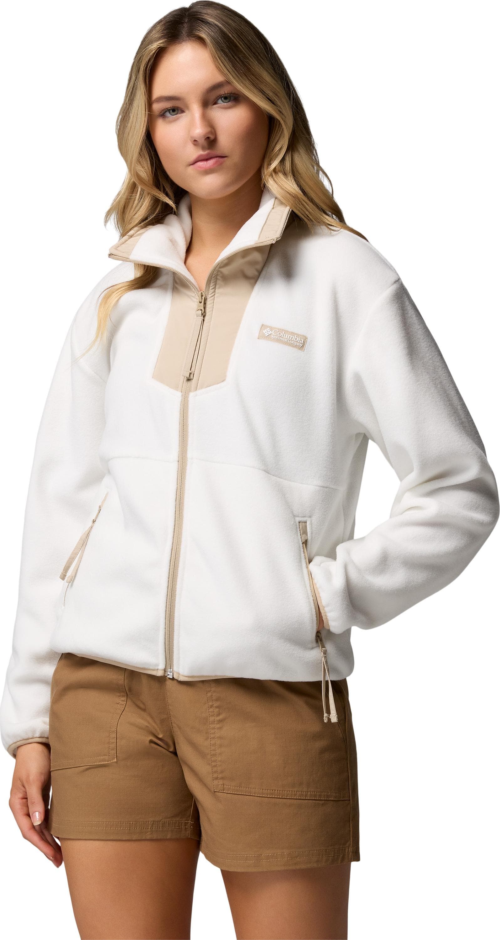 Columbia Columbia Women's Sequoia Grove Fleece Jacket Sea Salt, Ancient Fossil