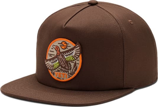 Yeti Yeti Built For The Wild Duck Flat Brim Hat Dark Brown