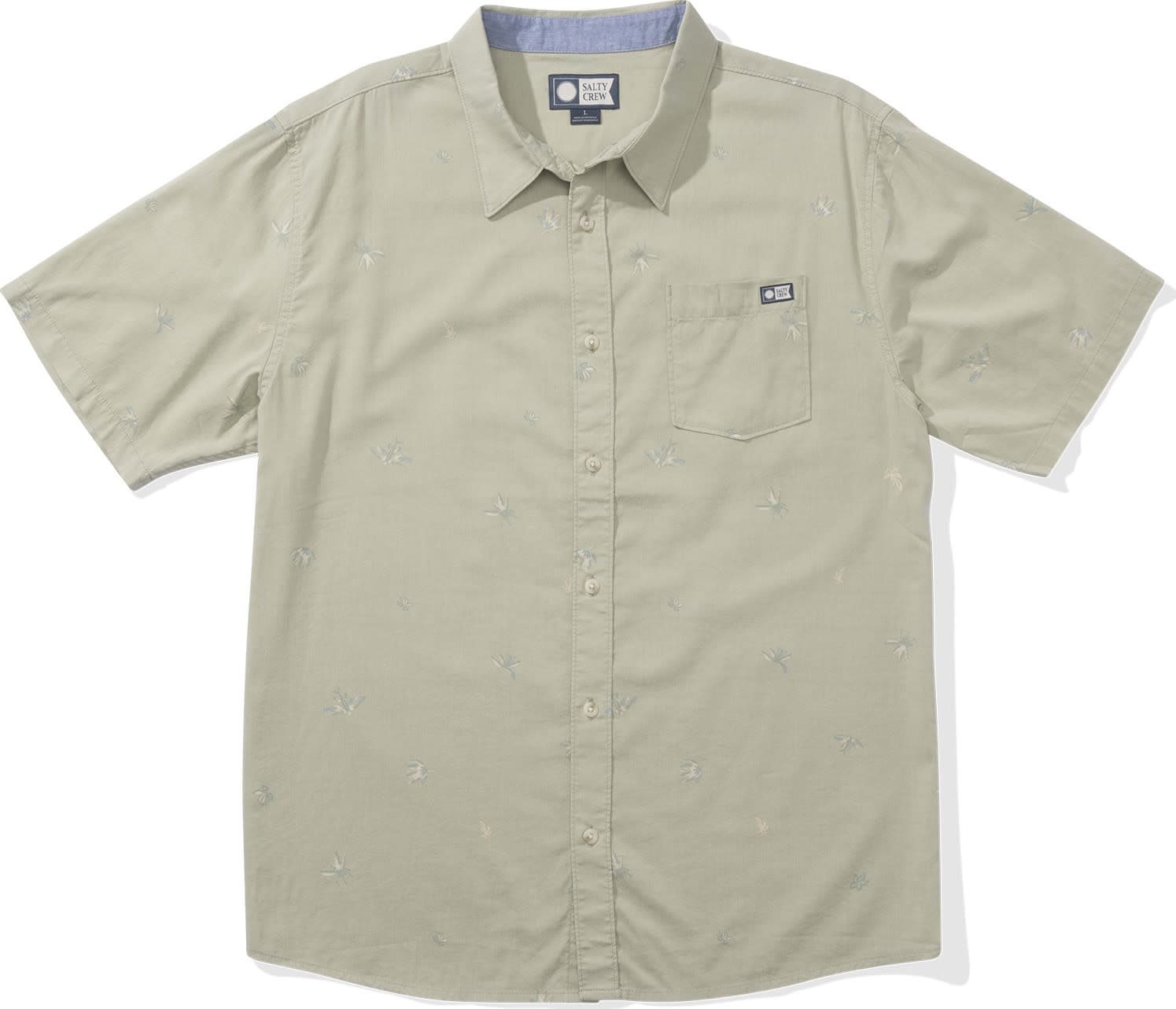 Salty Crew Salty Crew Men's Small Kine Short Sleeve Button Up  Sage