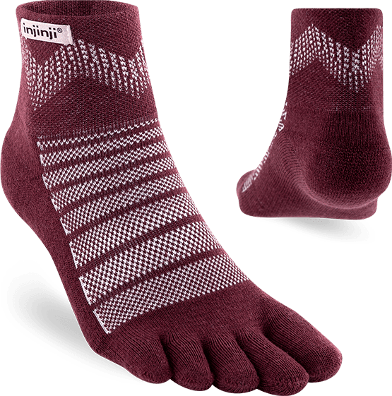 Injinji Injinji Outdoor Midweight Mini-Crew Wool Garnet