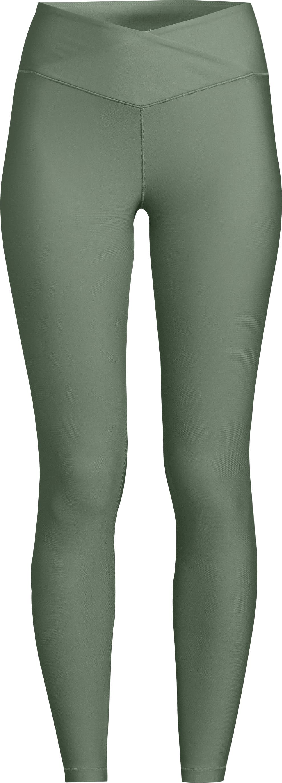 Casall Casall Women's Overlap High Waist Tights Dusty Green