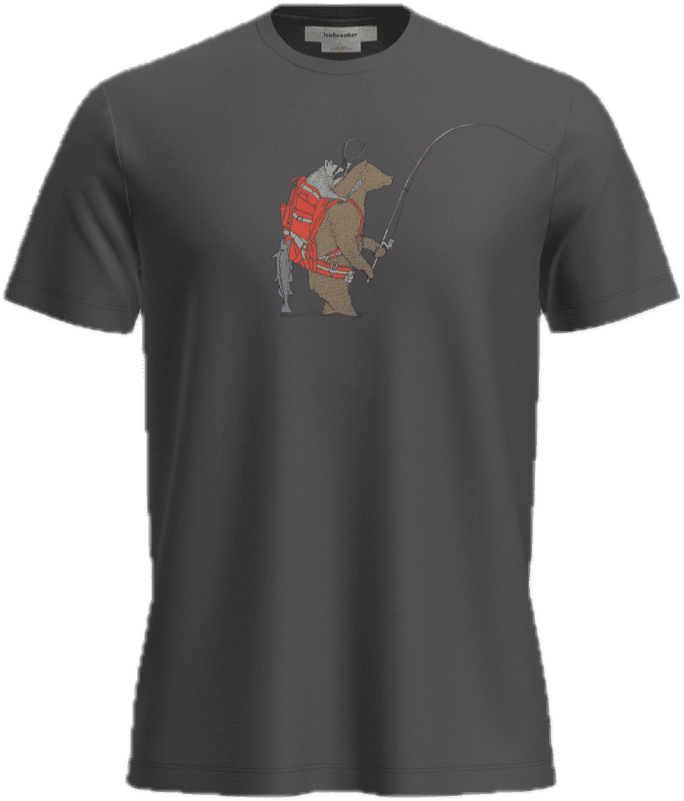 Icebreaker Icebreaker Men's Merino 150 Tech Lite Ss Tee Bear Catch Obsidian