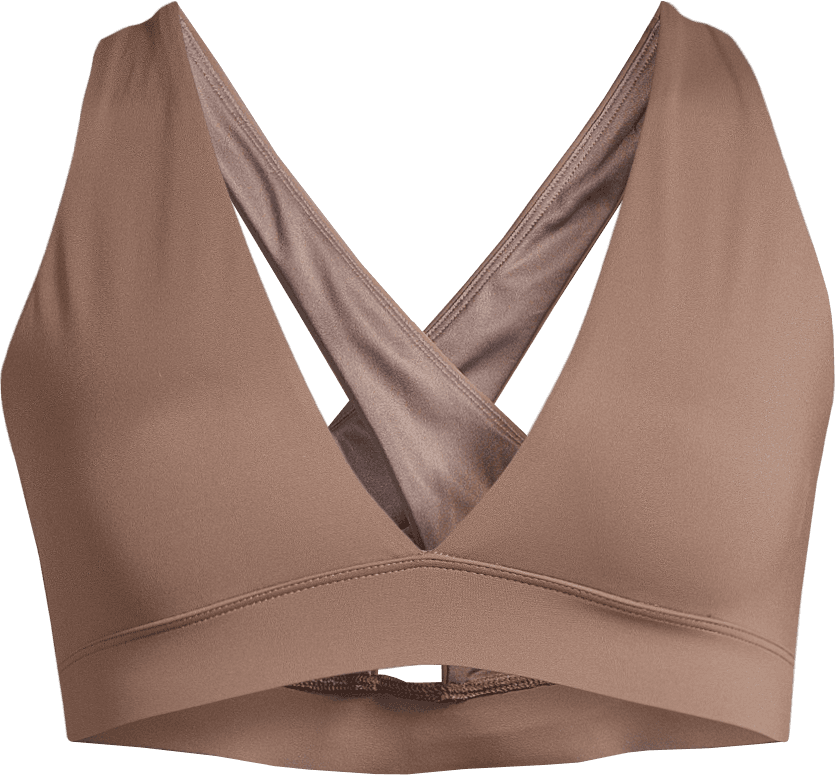 Casall Casall Women's V-Neck Crossback Bikini Top Warm Khaki