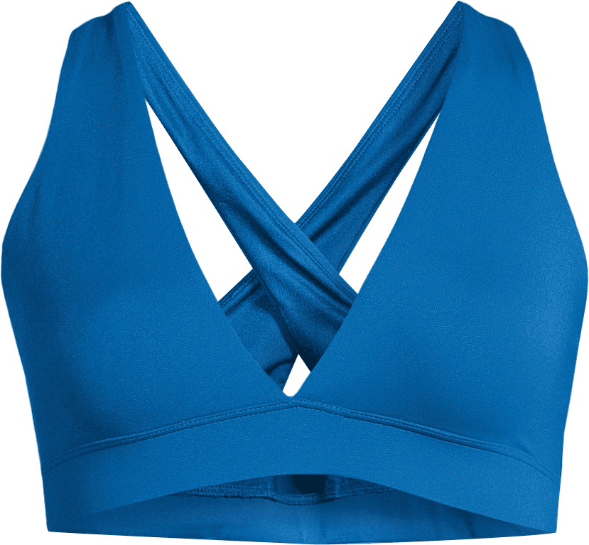 Casall Casall Women's V-Neck Crossback Bikini Top Blue Teel