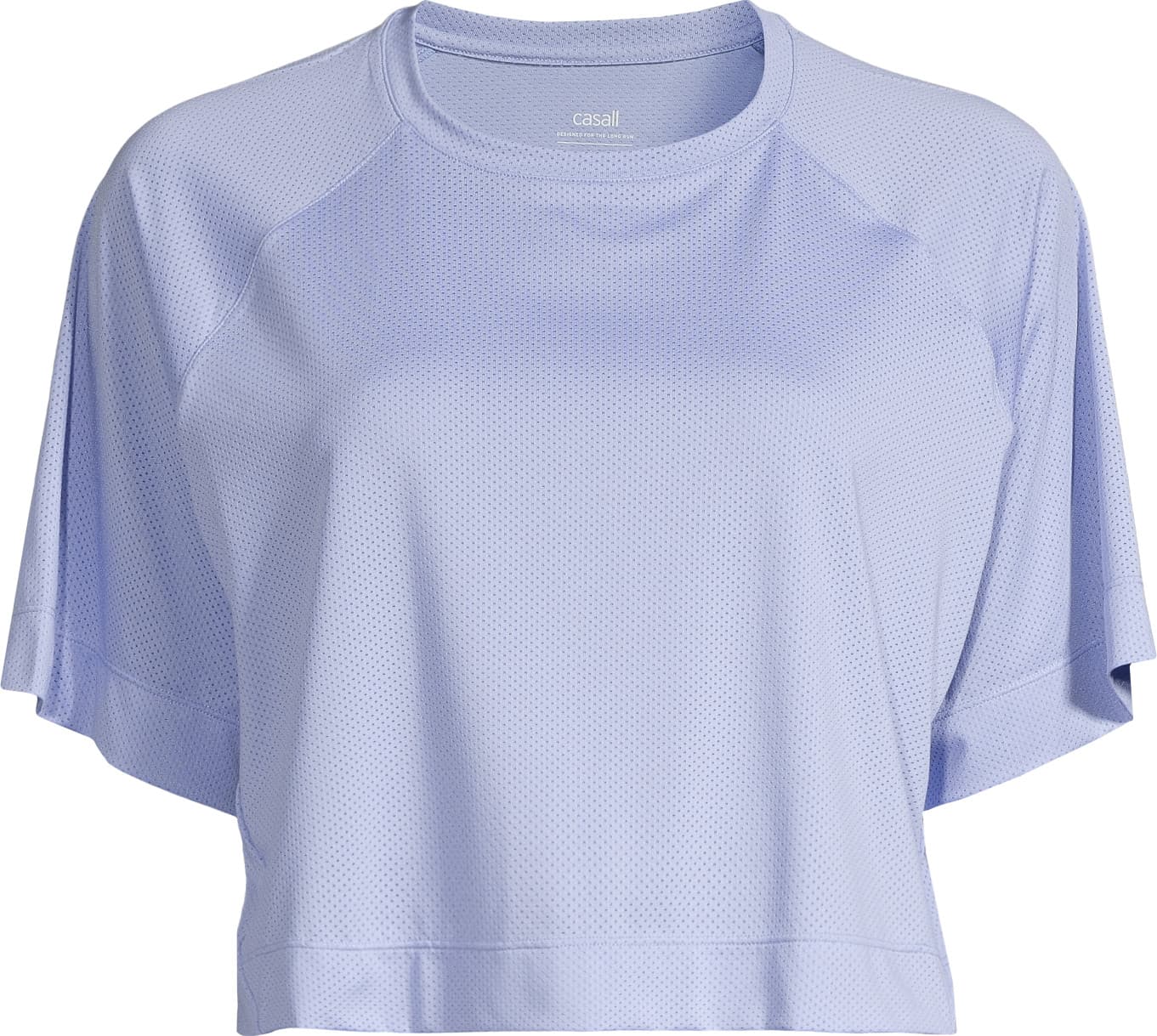 Casall Casall Women's Laser Mesh Crop Tee Blueberry Mist