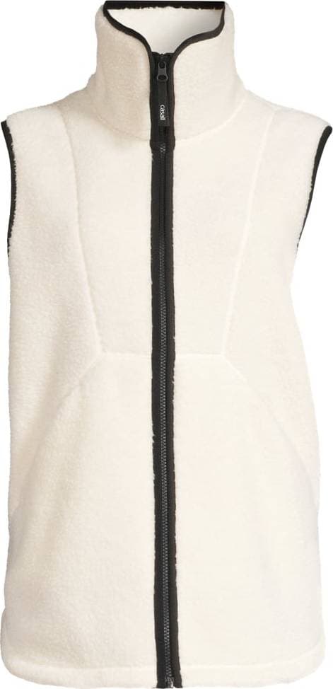Casall Casall Women's High Collar Pile Vest Off White