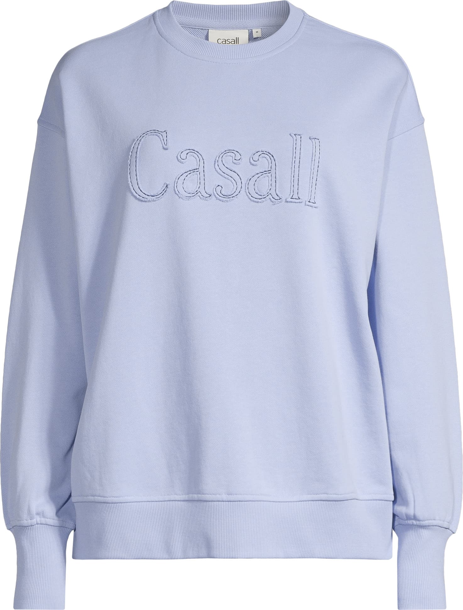 Casall Casall Women's Terry Spring Graphic Crew Blueberry Mist