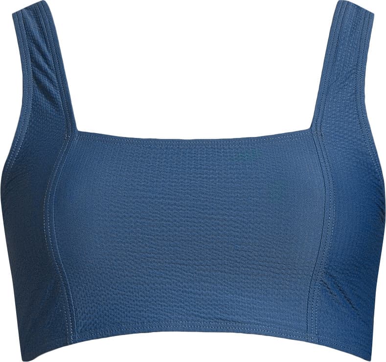 Casall Casall Women's Waffle Square Neck Bikini Top Deep Ocean