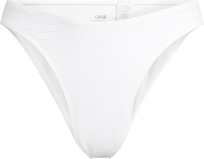 CASALL Casall Women's Waffle High Leg Bikini Bottom White