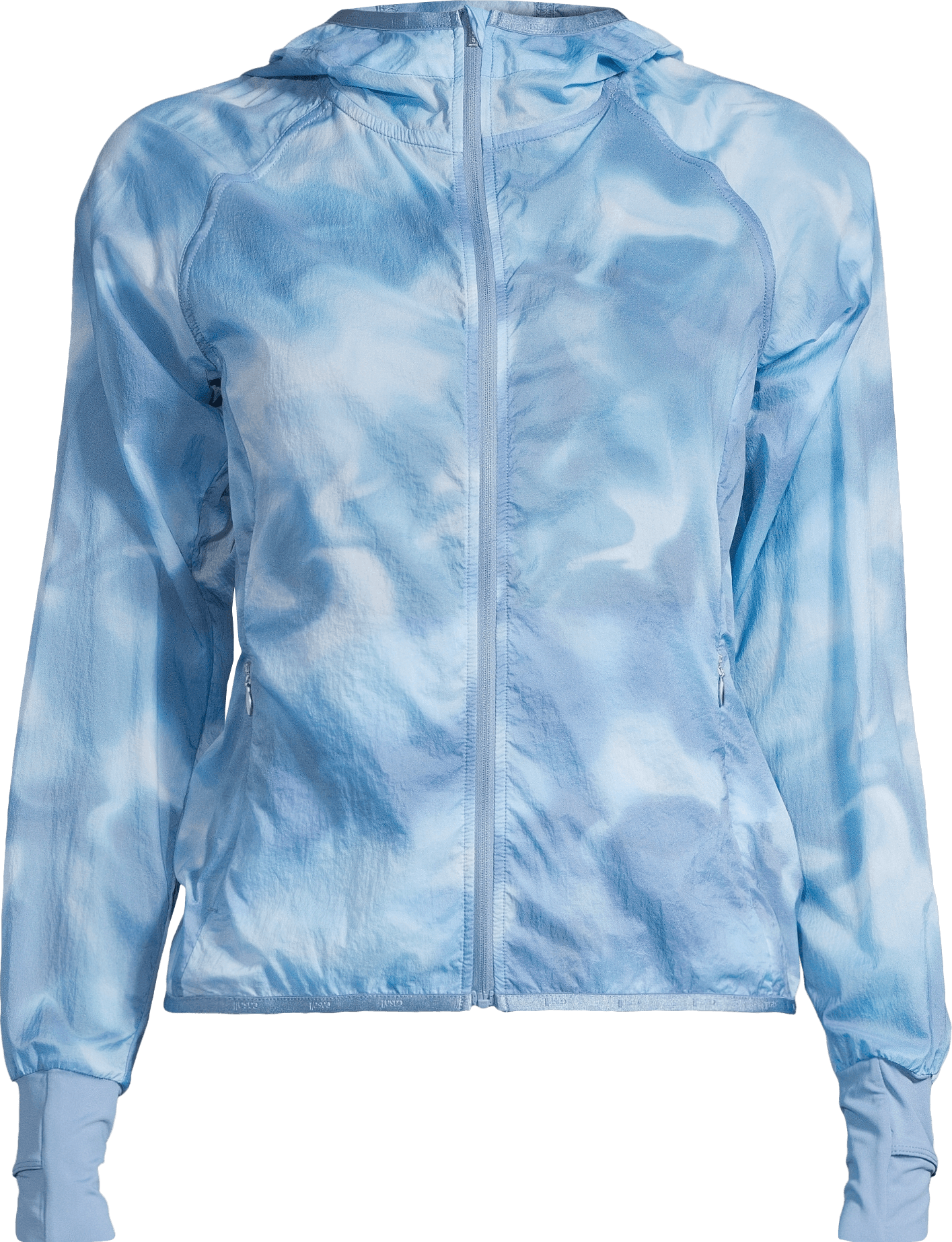 Casall Casall Women's Breeze Printed Running Jacket Breeze Blue Shadow