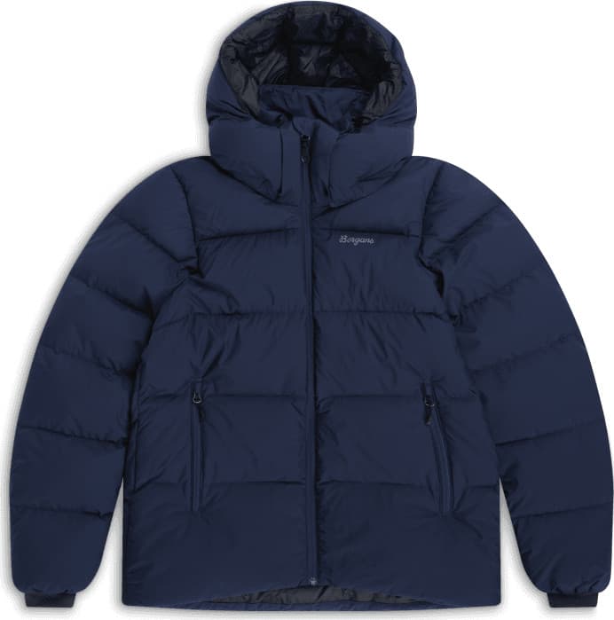 Bergans Bergans Women's Lava Warm Down Jacket With Hood Navy Blue/solid Grey