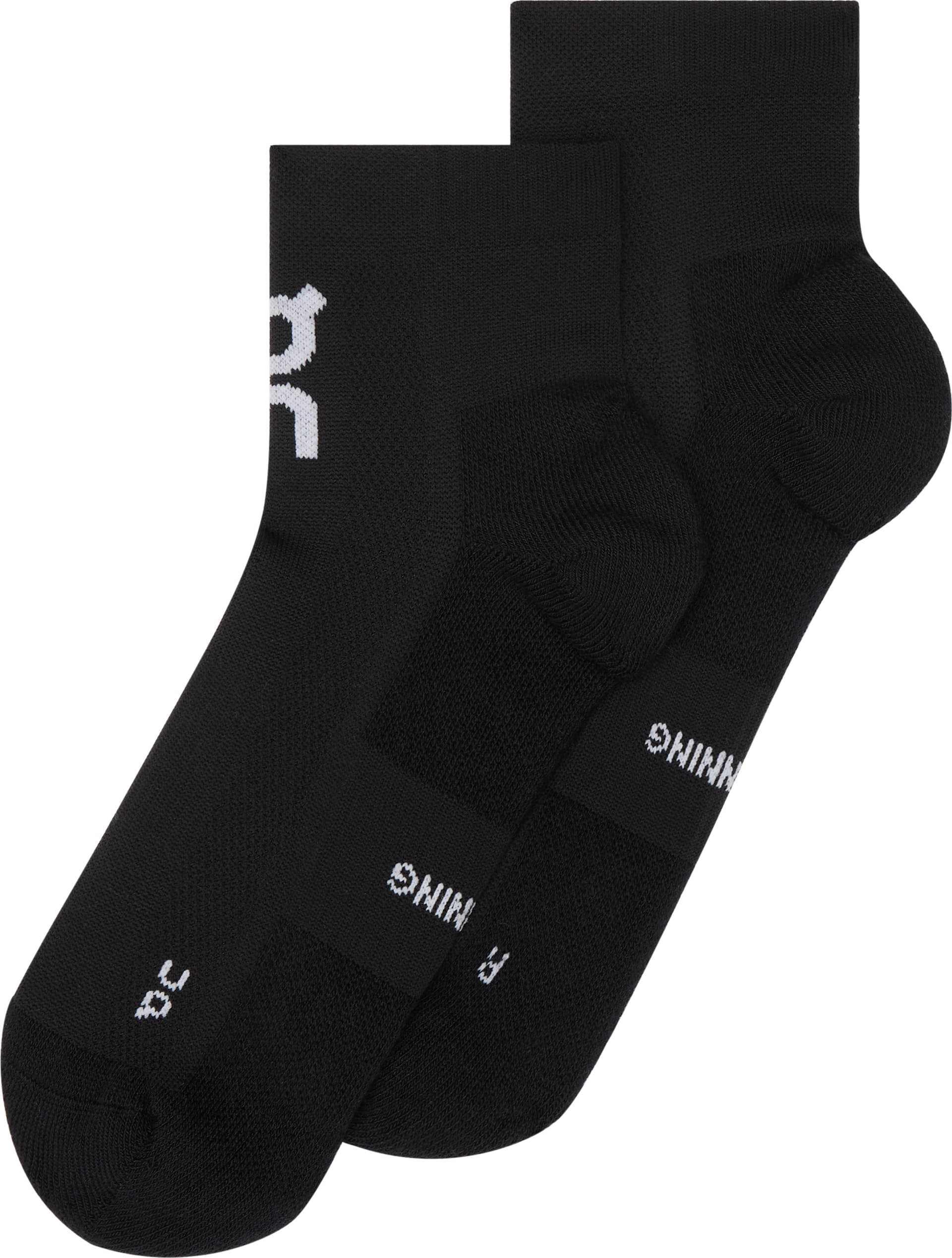 On On Core Run Sock Mid 2P Black