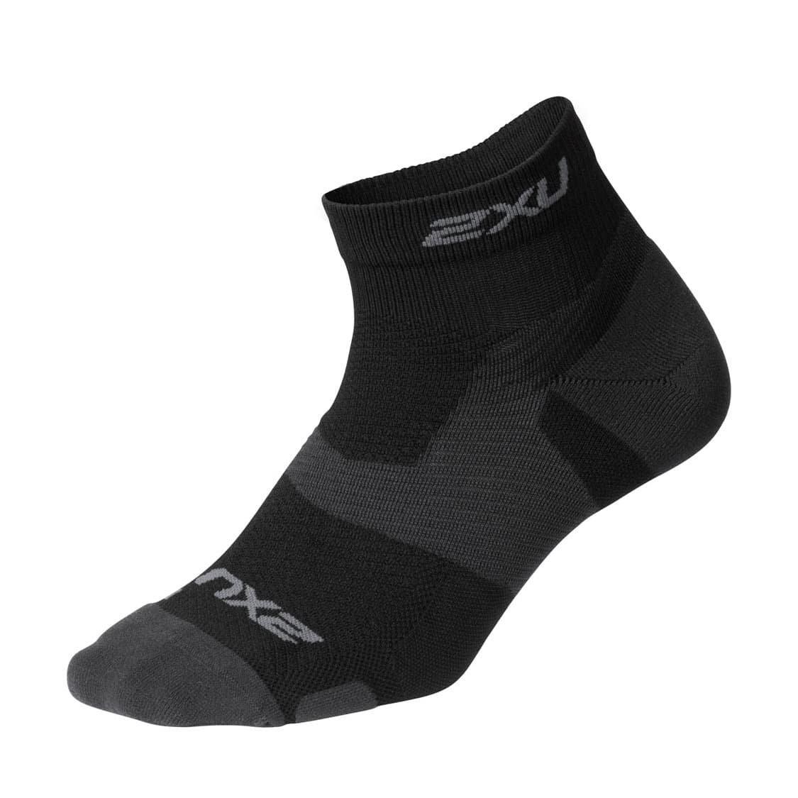 2XU 2XU Vectr Light Cush 1/4 Crew Sock Black/Titanium