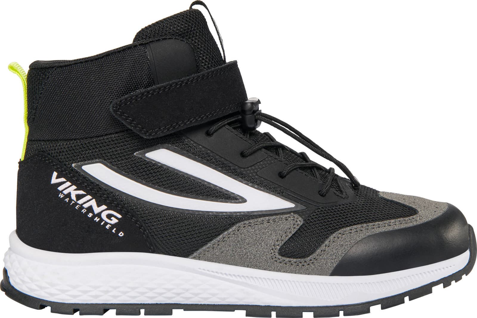 Viking Footwear Viking Juniors' Century Mid Waterproof 1V Speedlace Black/Lime