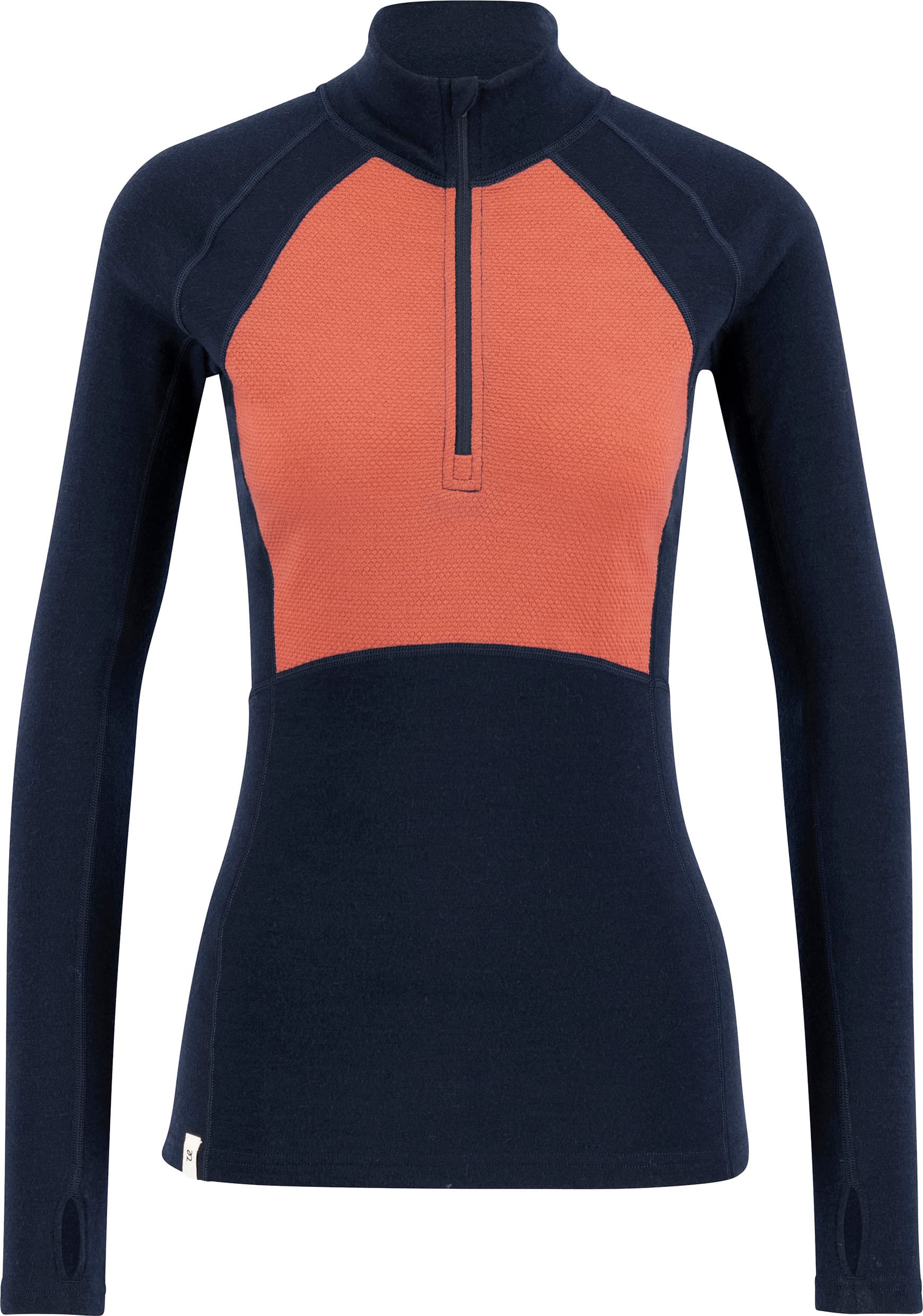 Ulvang Ulvang Women's Peak Map Half Zip Baselayer Navy Blue/Mineral Red