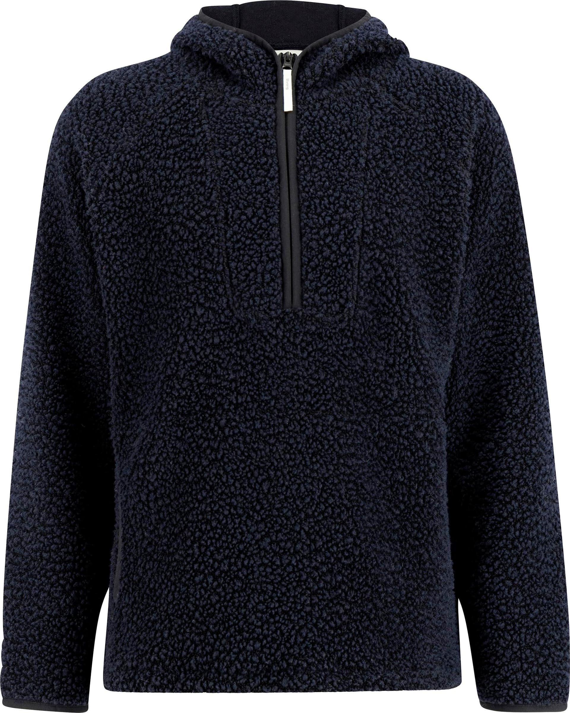 Ulvang Ulvang Unisex Re Orbit Hooded Half Zip Wool Pile Navy Blue