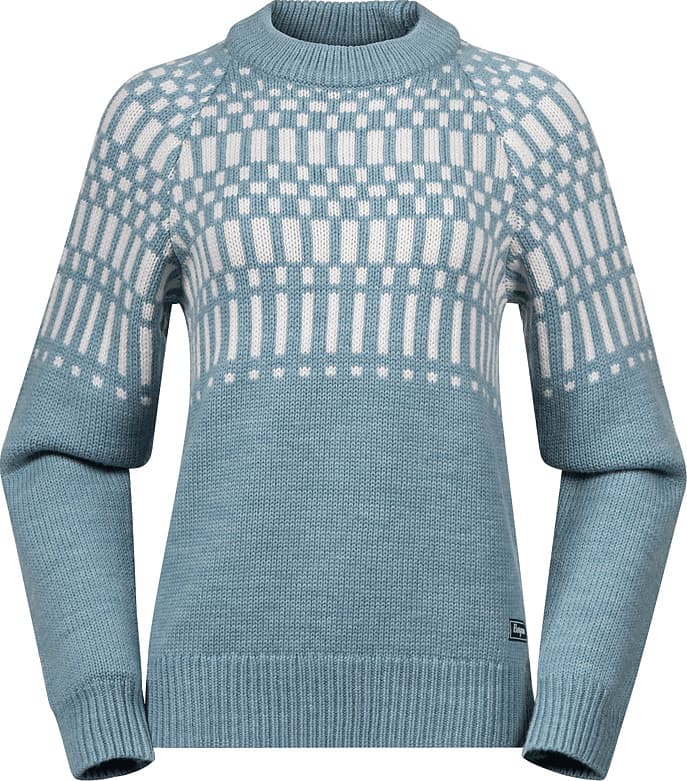 Bergans Bergans Women's Nordmarka Merino Jumper Light Agave Green/vanilla White