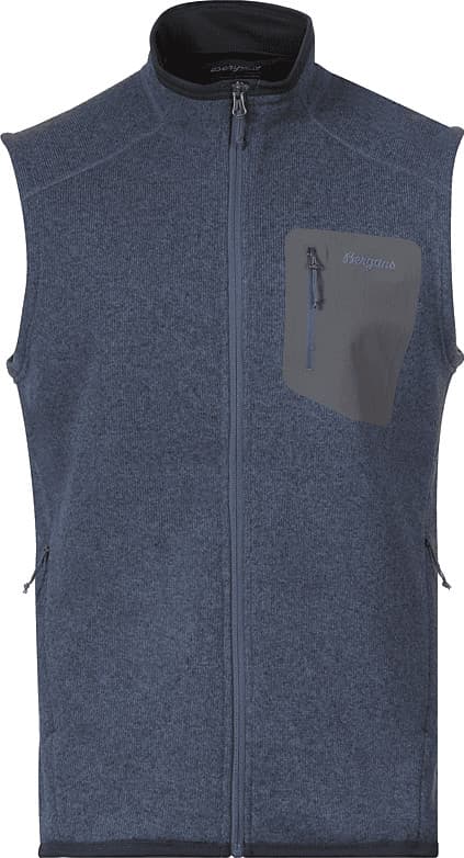 Bergans Bergans Men's Kamphaug Knitted Vest  Granite Blue