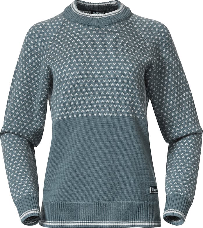 Bergans Bergans Women's Alvdal Wool Jumper  Grey Sage/Vanilla White