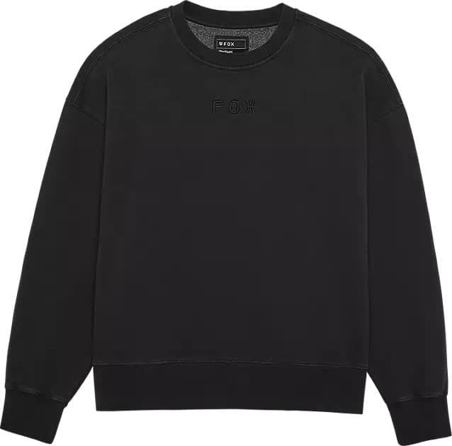 FOX Fox Men's Wordmark Oversized Fleece Crew Black