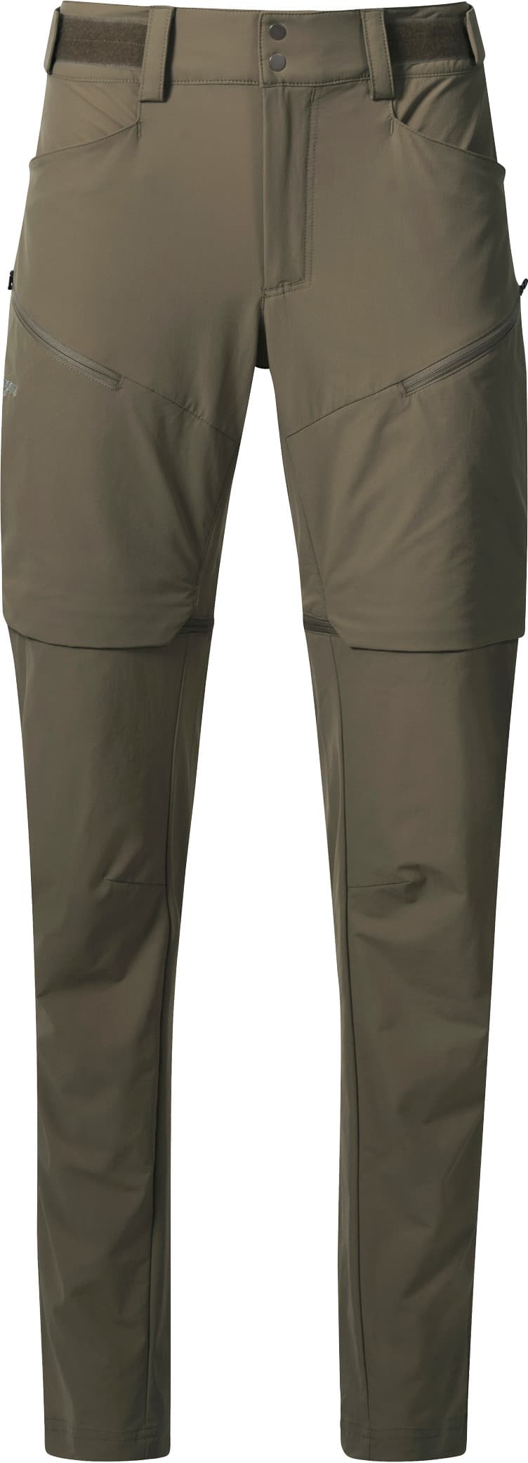 Bergans Bergans Women's Convertible Zip-Off Softshell Pants Green Mud