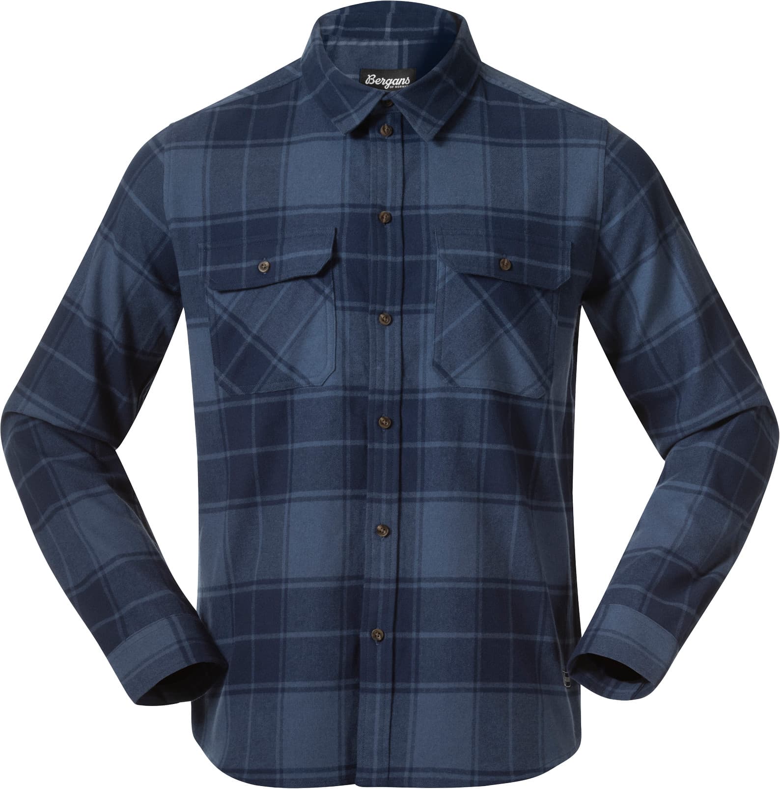 Bergans Bergans Men's Nordmarka Flannel Shirt Granite Blue/navy Blue Check