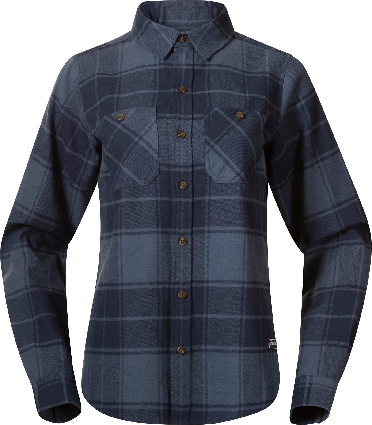 Bergans Bergans Women's Nordmarka Flannel Shirt Granite Blue/navy Blue Check