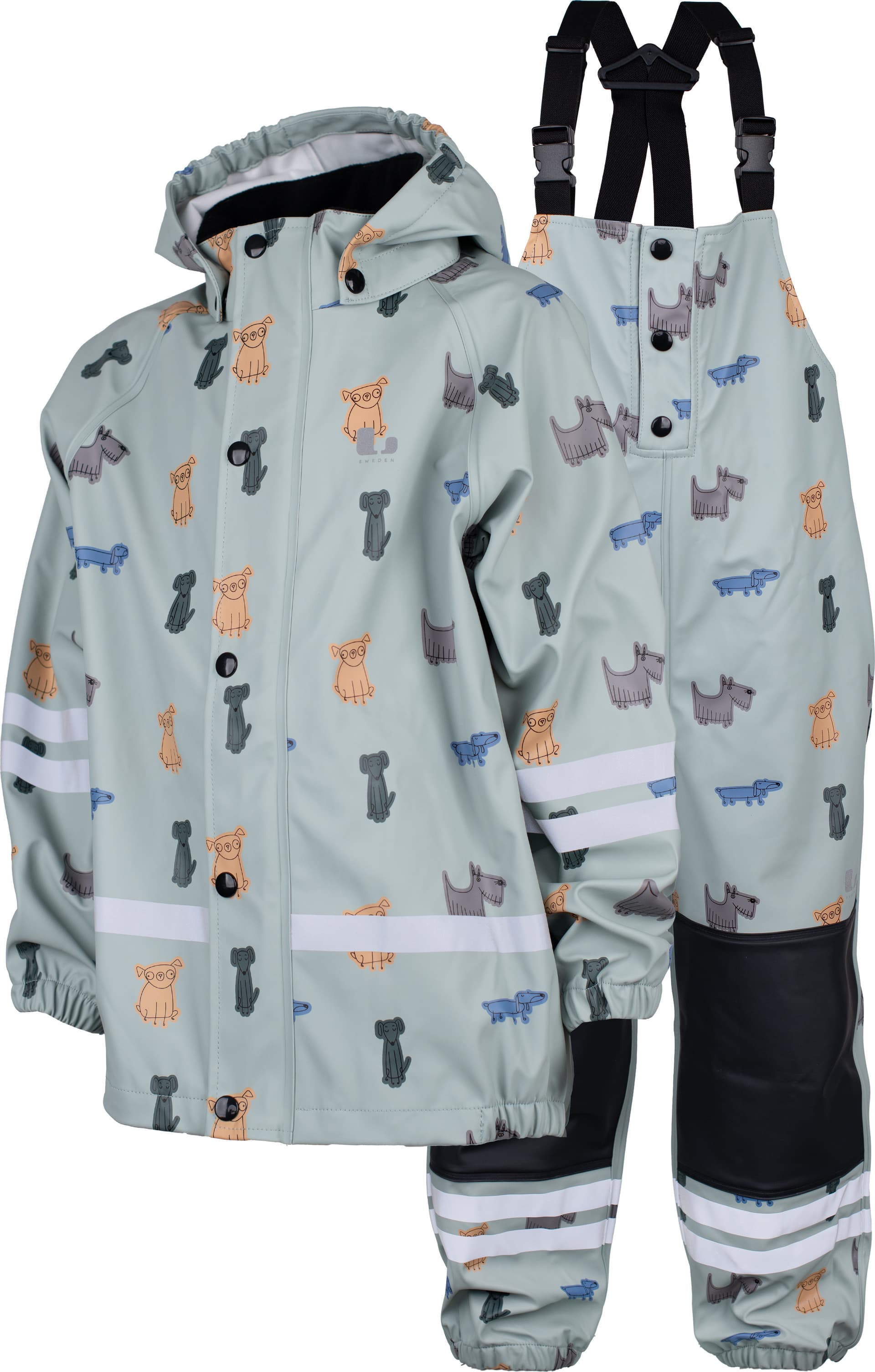 Lindberg Lindberg Kids' Vattholma Rain Set Green/grey