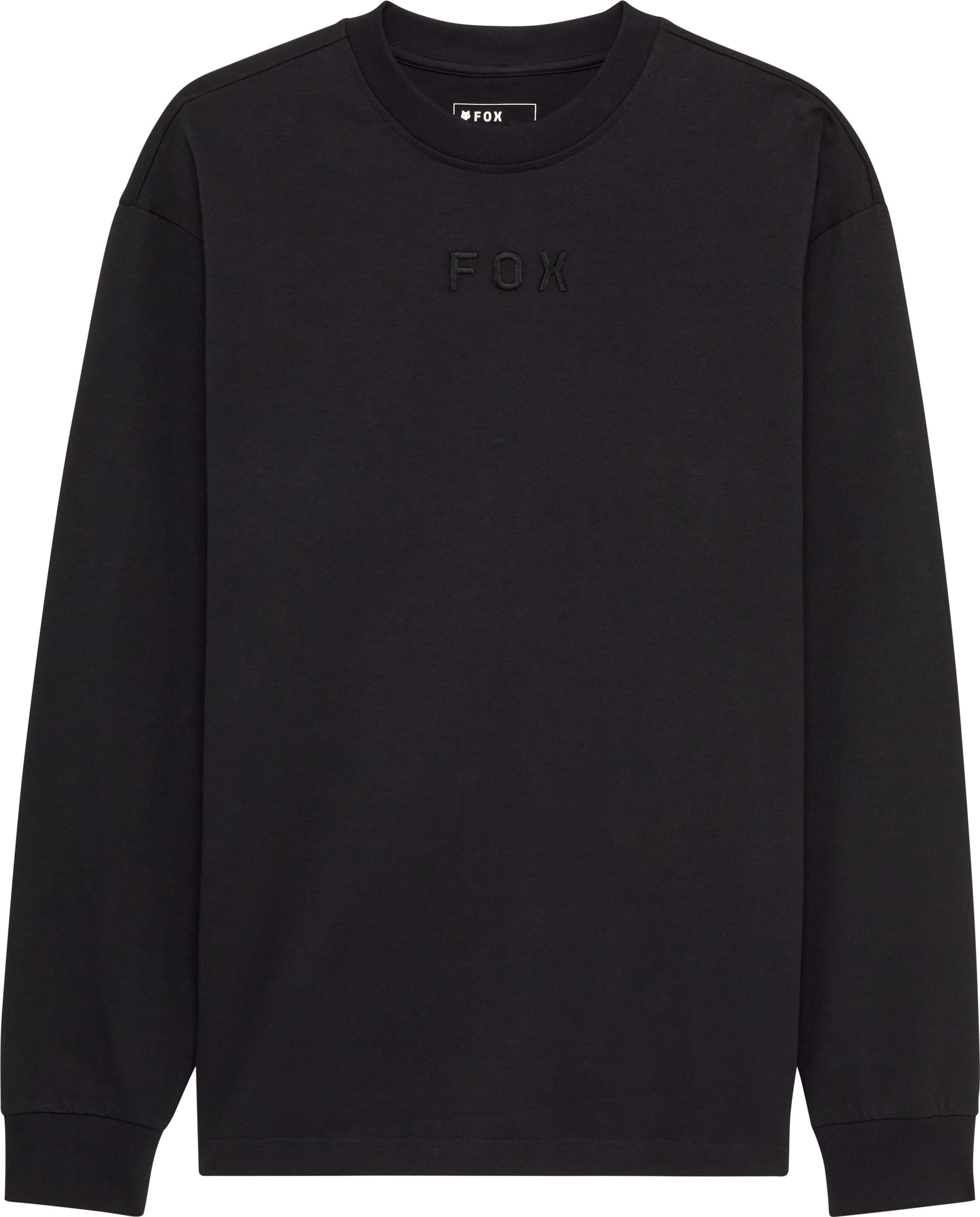 FOX Fox Men's Wordmark Oversized Longsleeve Tee Black