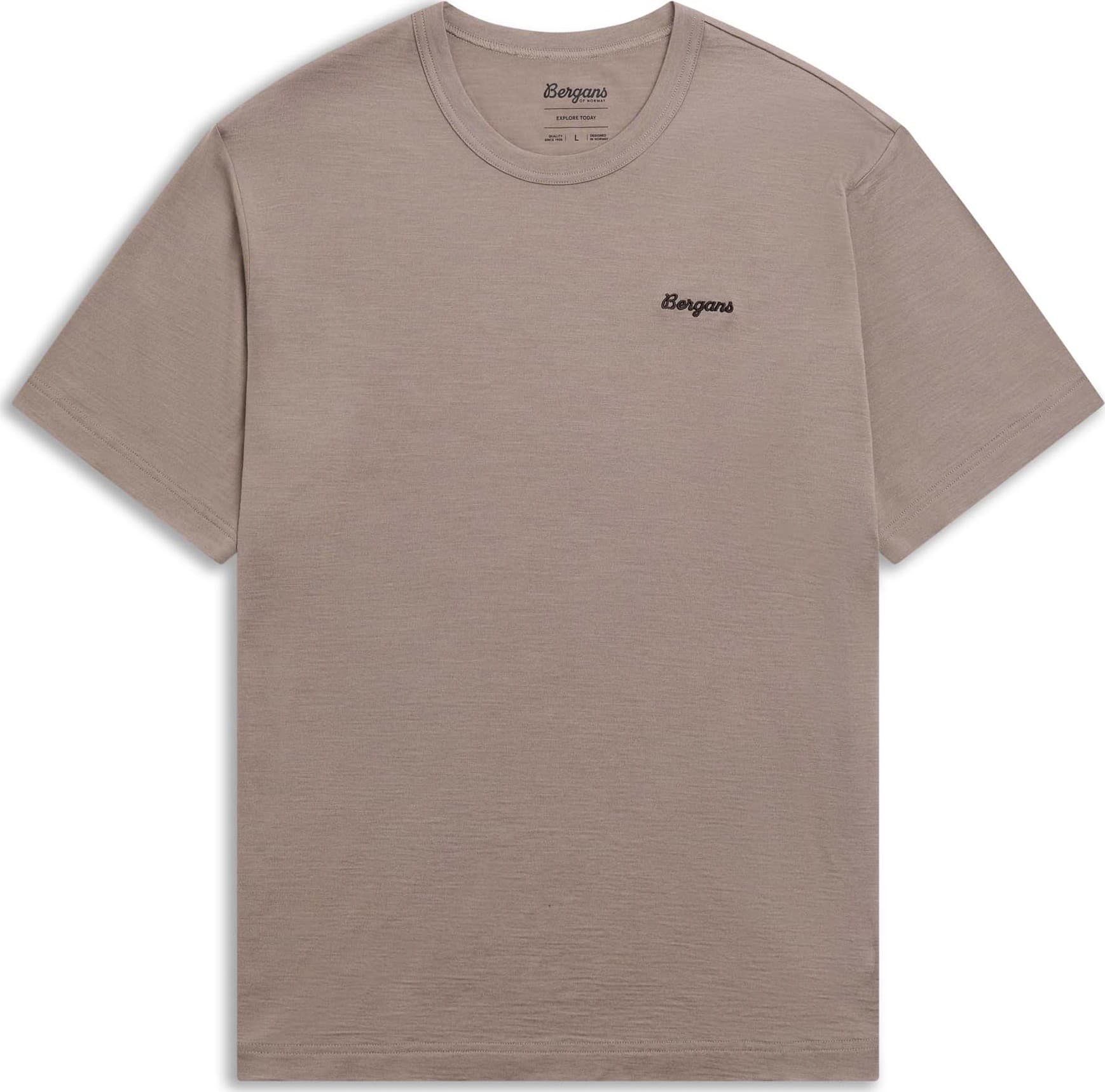 Bergans Bergans Men's Logo Merino Tee Rock Taupe