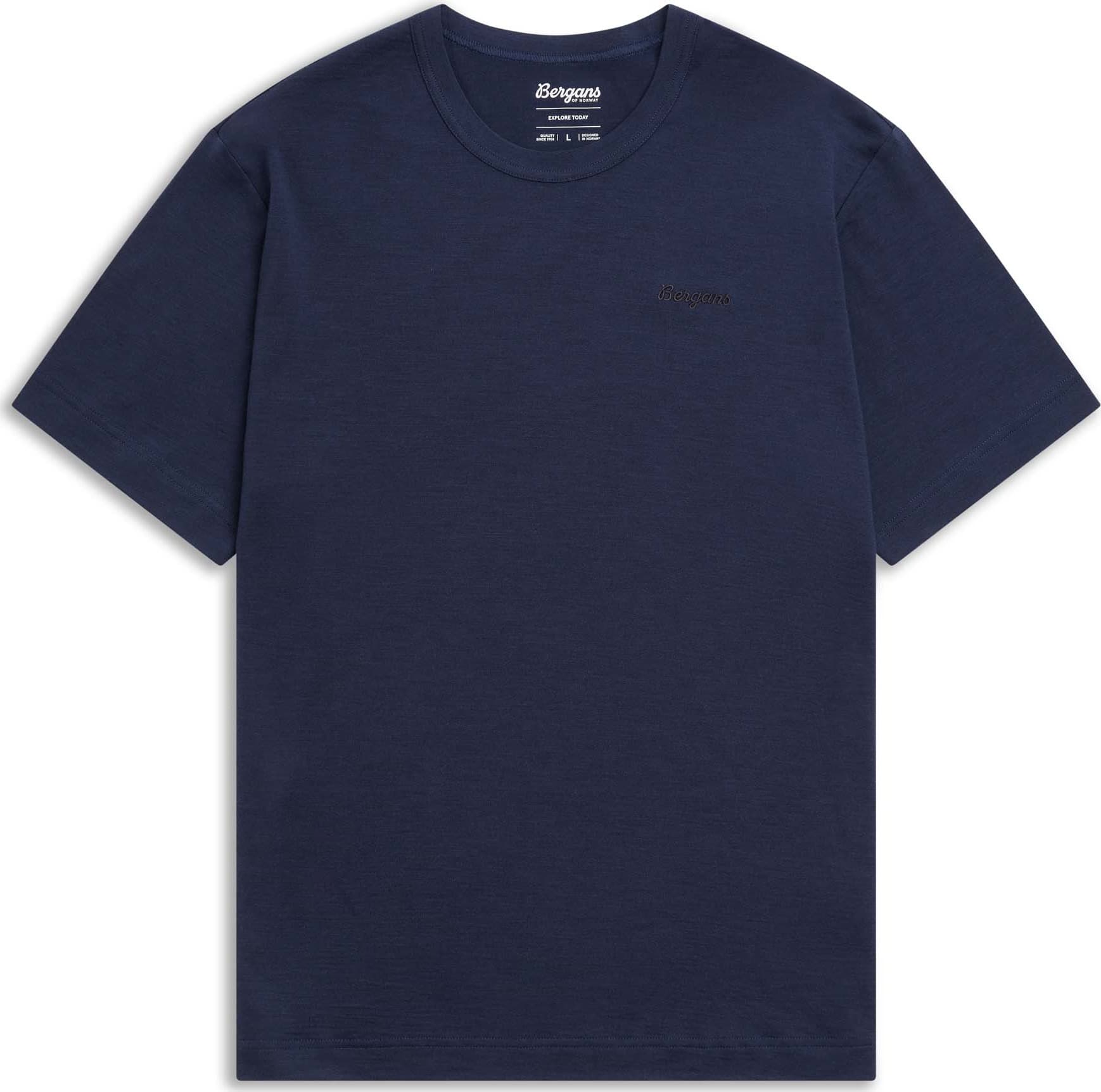 Bergans Bergans Men's Logo Merino Tee Navy Blue