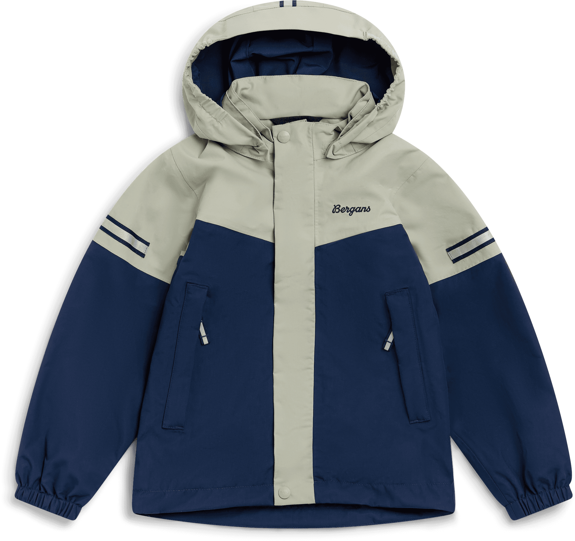 Bergans Bergans Kids' Lilletind 2L Shell Jacket Navy Blue/light Green Mud