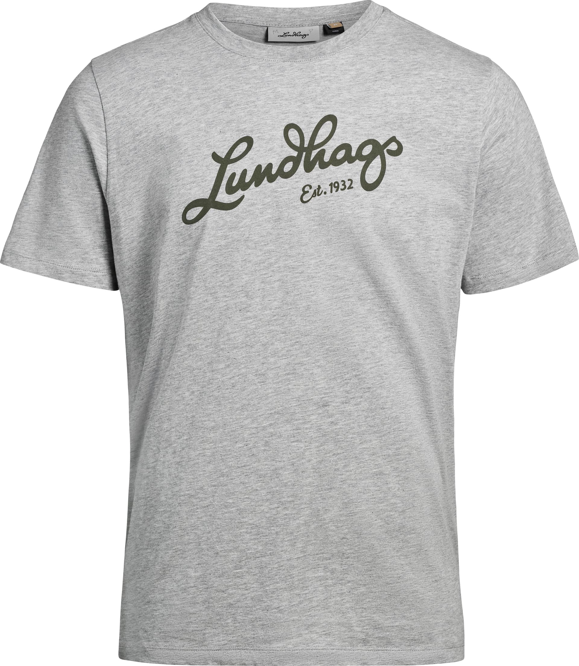 Lundhags Lundhags Men's Järpen Logo T-Shirt Light Grey Melange