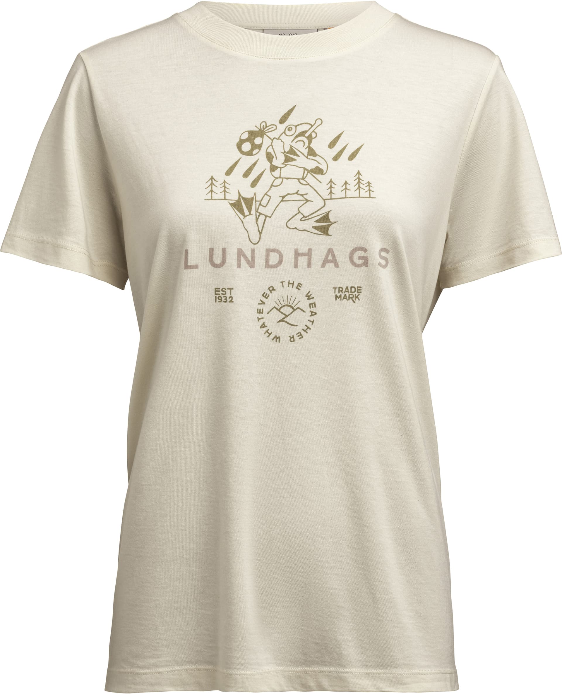 Lundhags Lundhags Women's Järpen Printed T-Shirt Chalk White