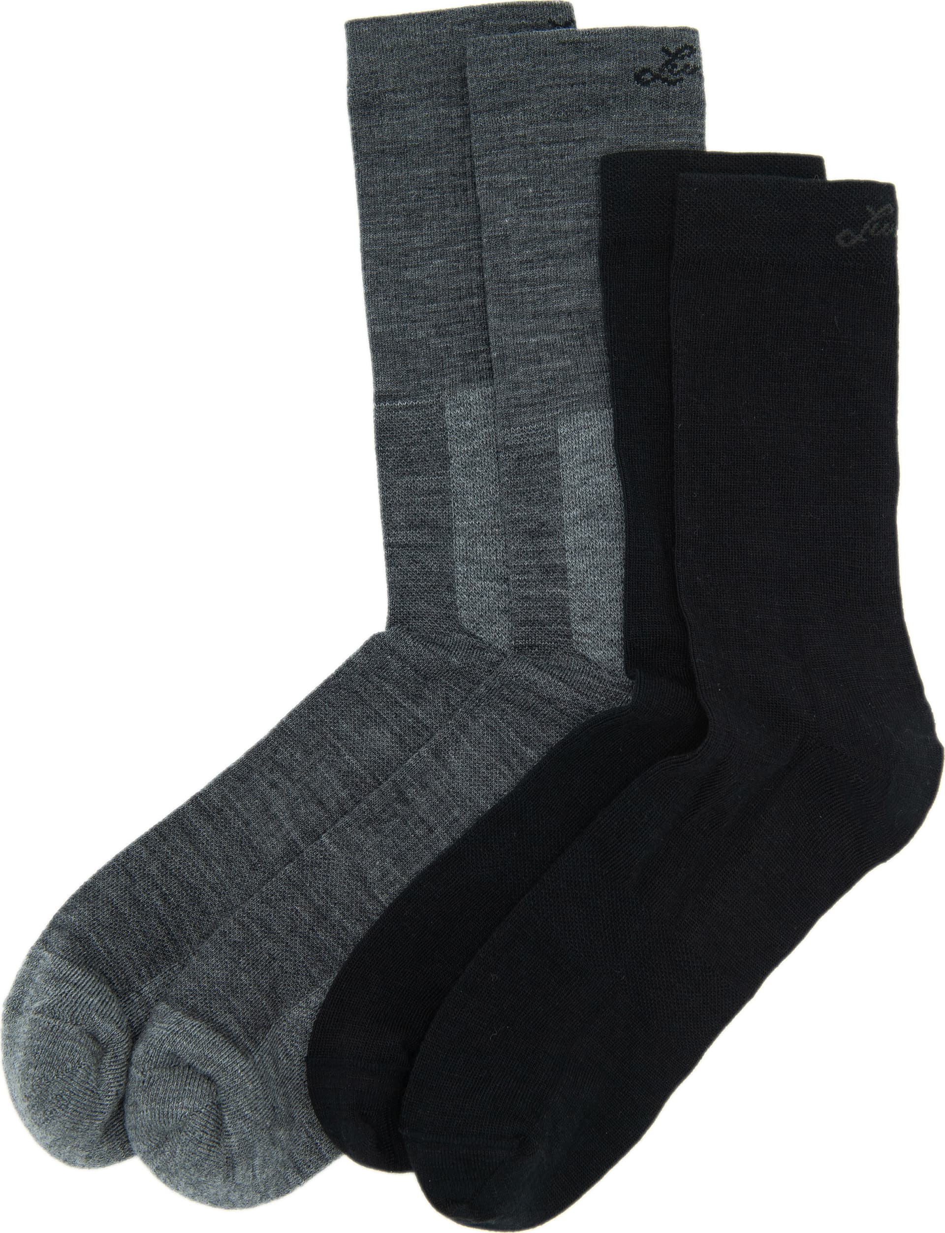 Lundhags Lundhags Merino Trekking Sock Combo Mid Light Grey Melange/black