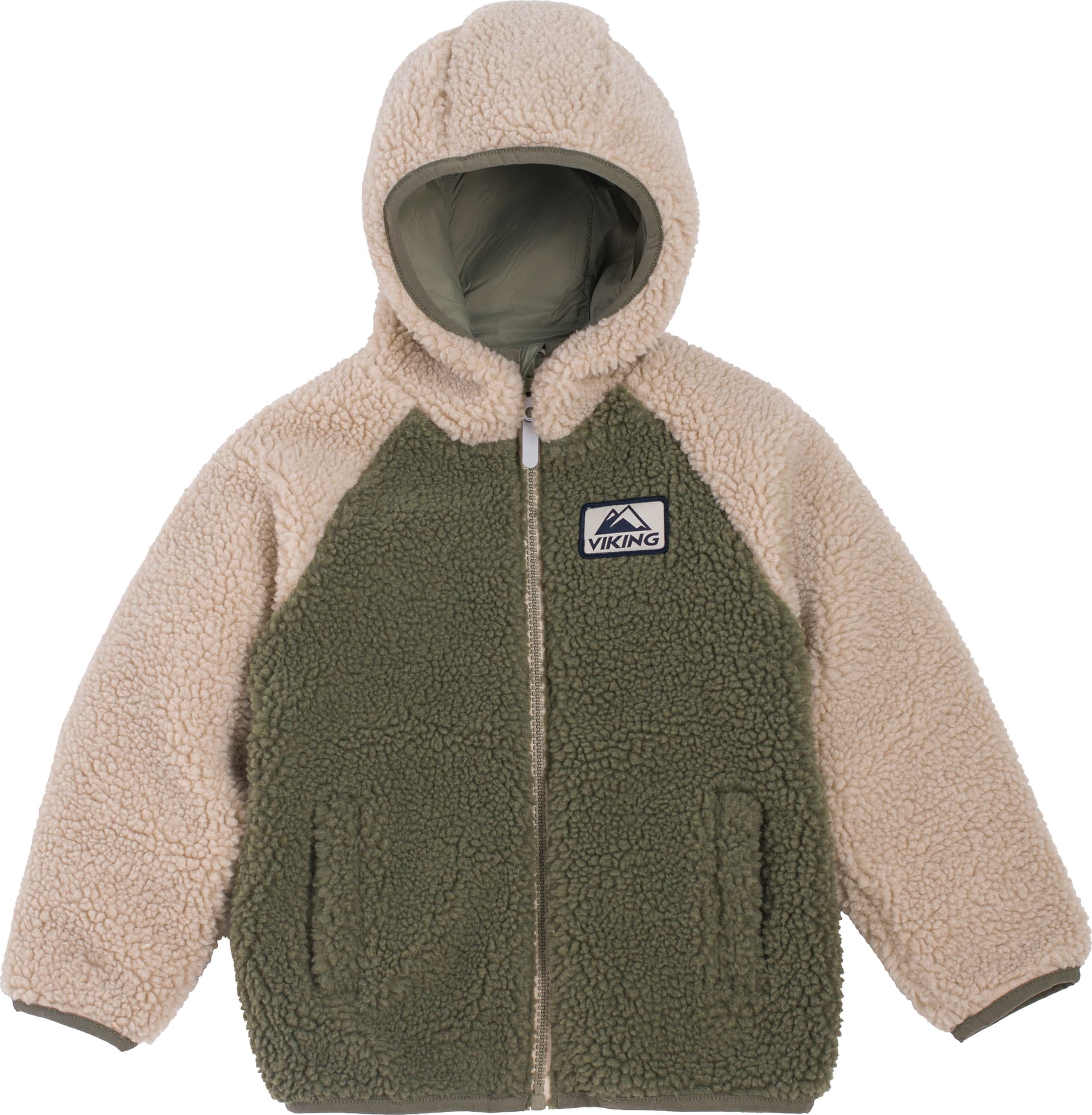 Viking Footwear Viking Footwear Kids' Play Reversible Pile Jacket Olive