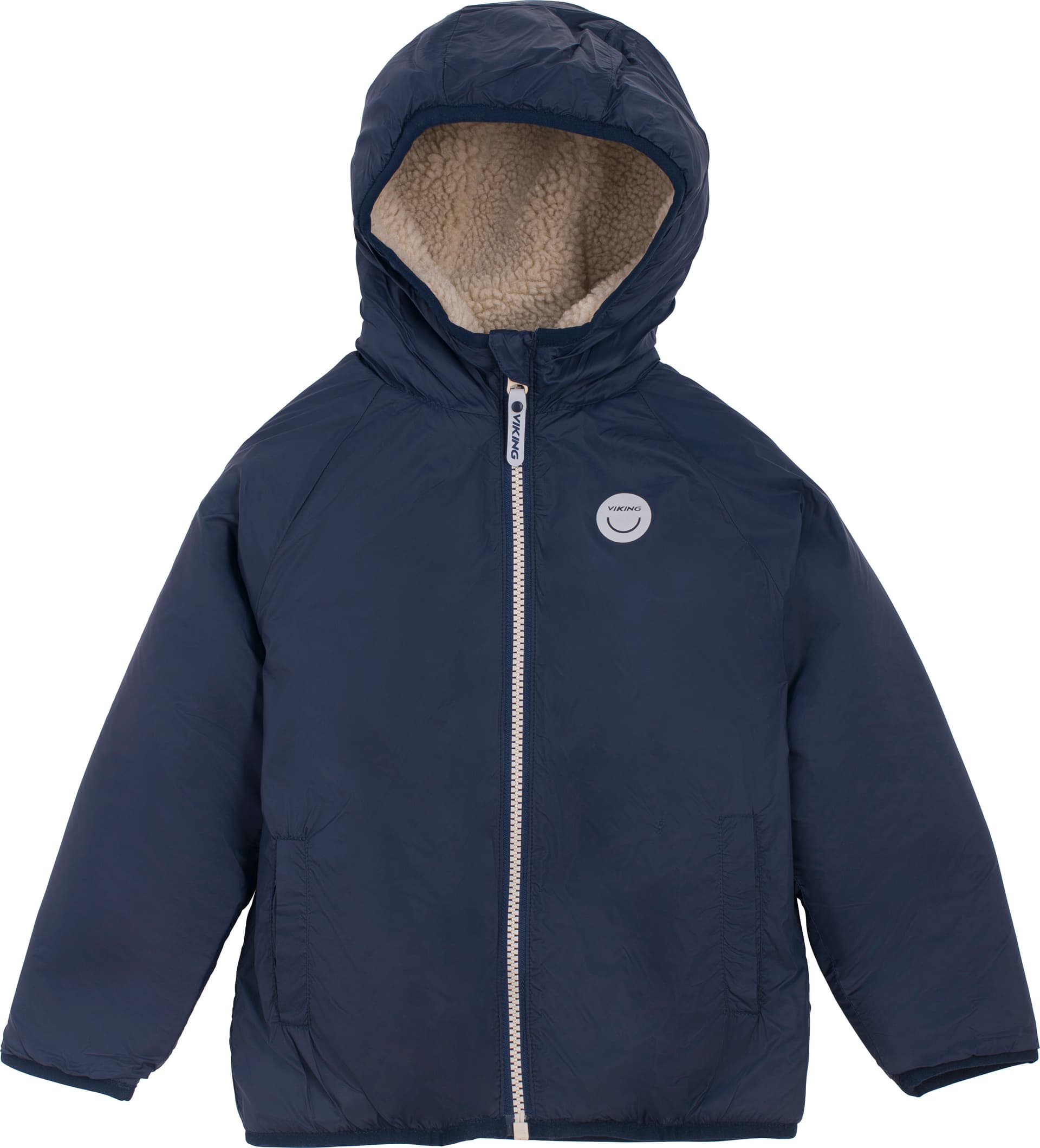 Viking Footwear Viking Footwear Kids' Play Reversible Pile Jacket Navy