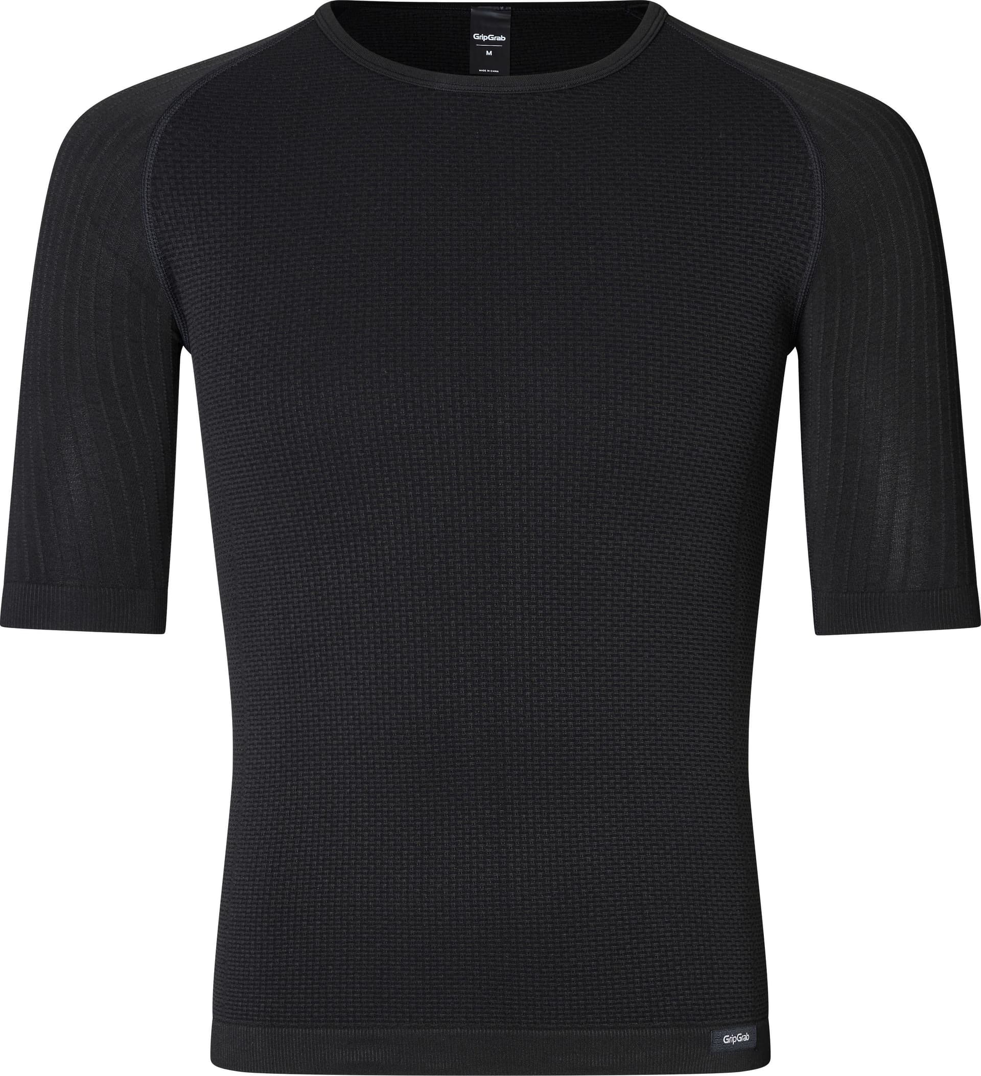 GripGrab Gripgrab Unisex PACR Spring-Autumn Seamless Short Sleeve Base Layer Black