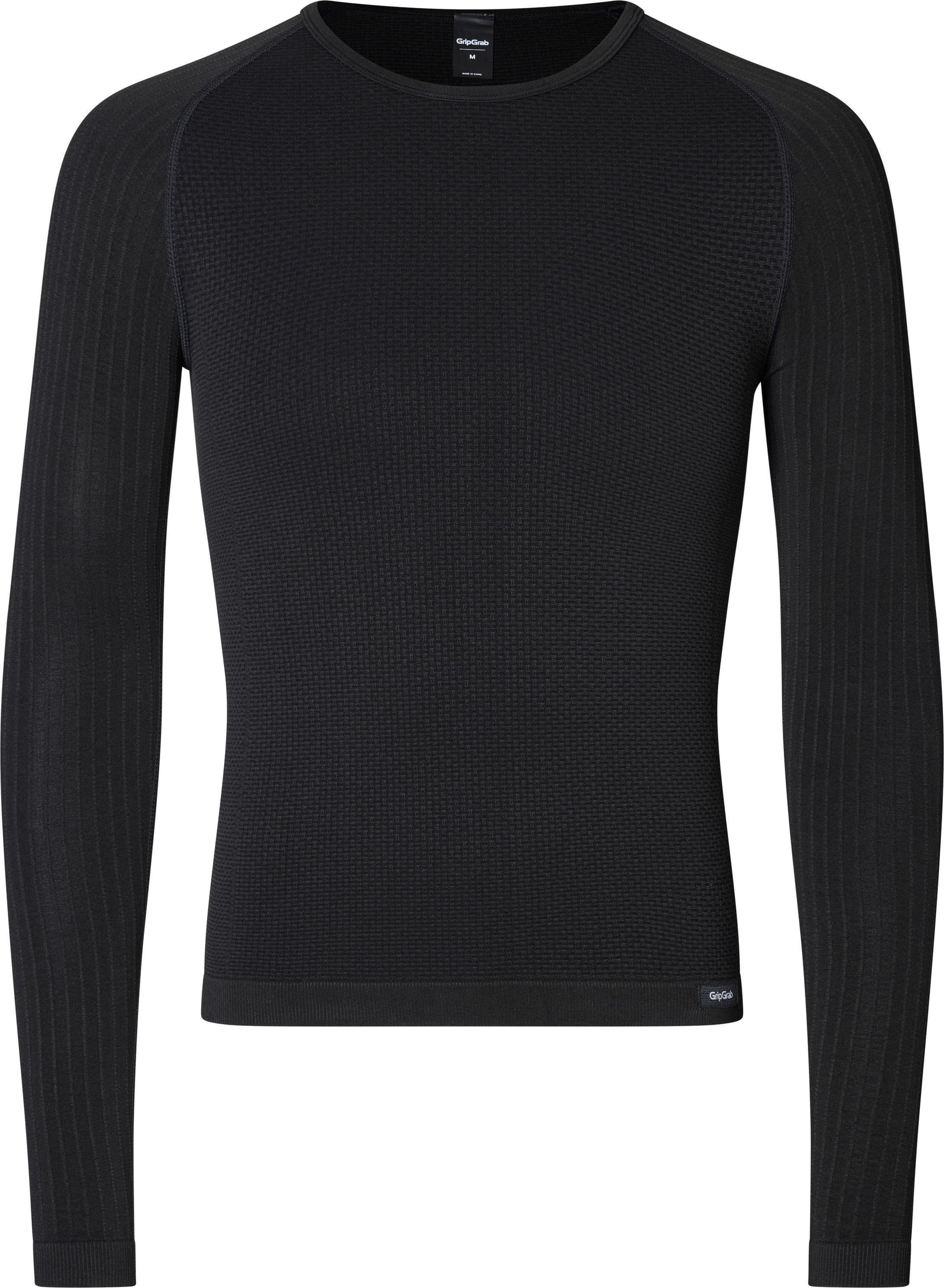 GripGrab Gripgrab Unisex PACR Spring-Autumn Seamless Long Sleeve Base Layer Black