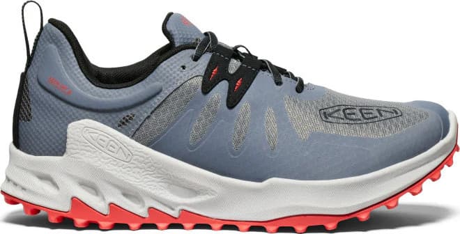 Keen Keen Men's Zionic Waterproof Hiking Shoe Steel Grey/Poppy Red