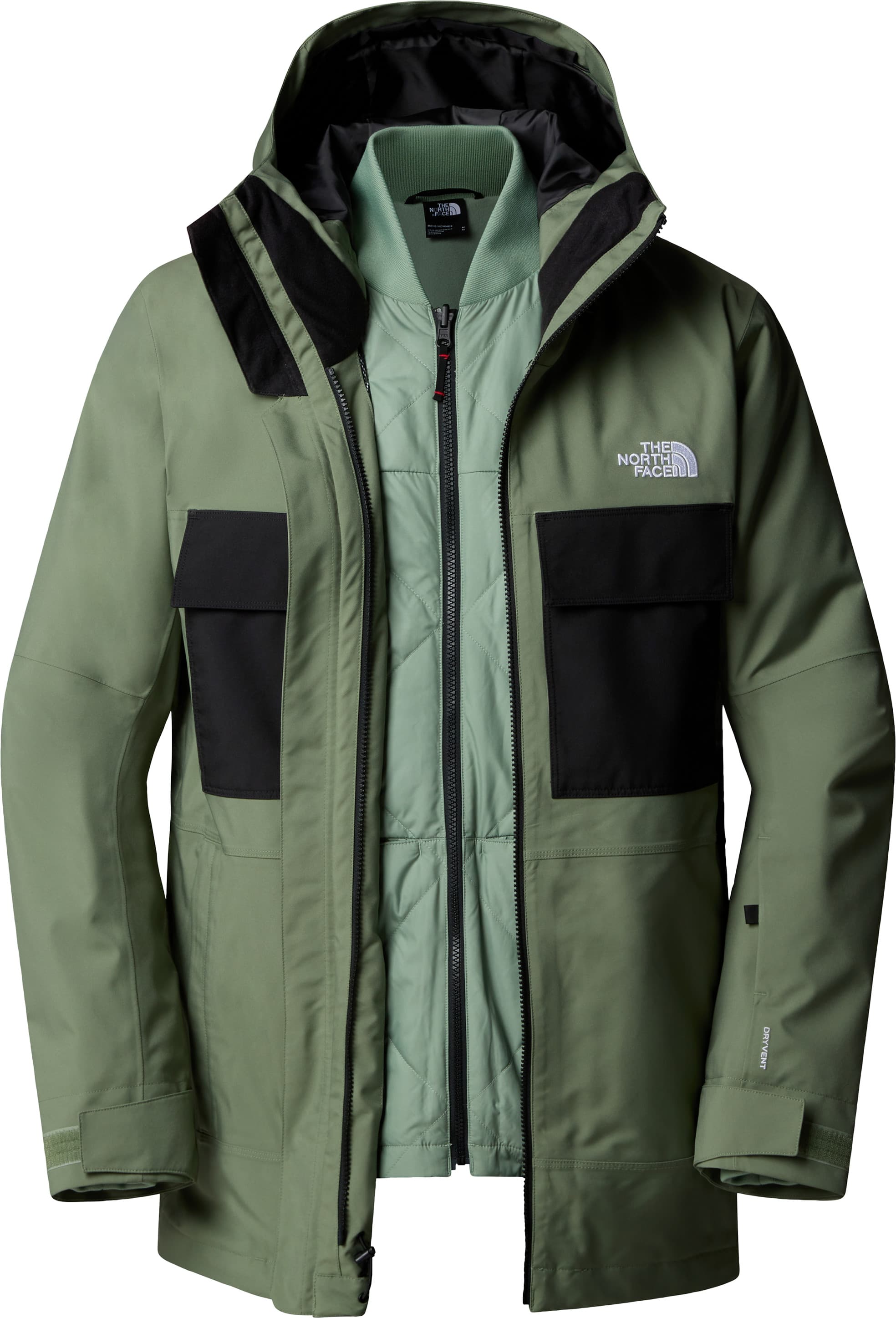 The North Face The North Face Men's Fourbarrel Triclimate Jacket Bark Mist/TNF Black