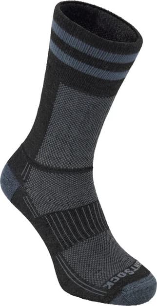 Wrightsock Wrightsock Coolmesh II Crew Black/grey W/ Stripes