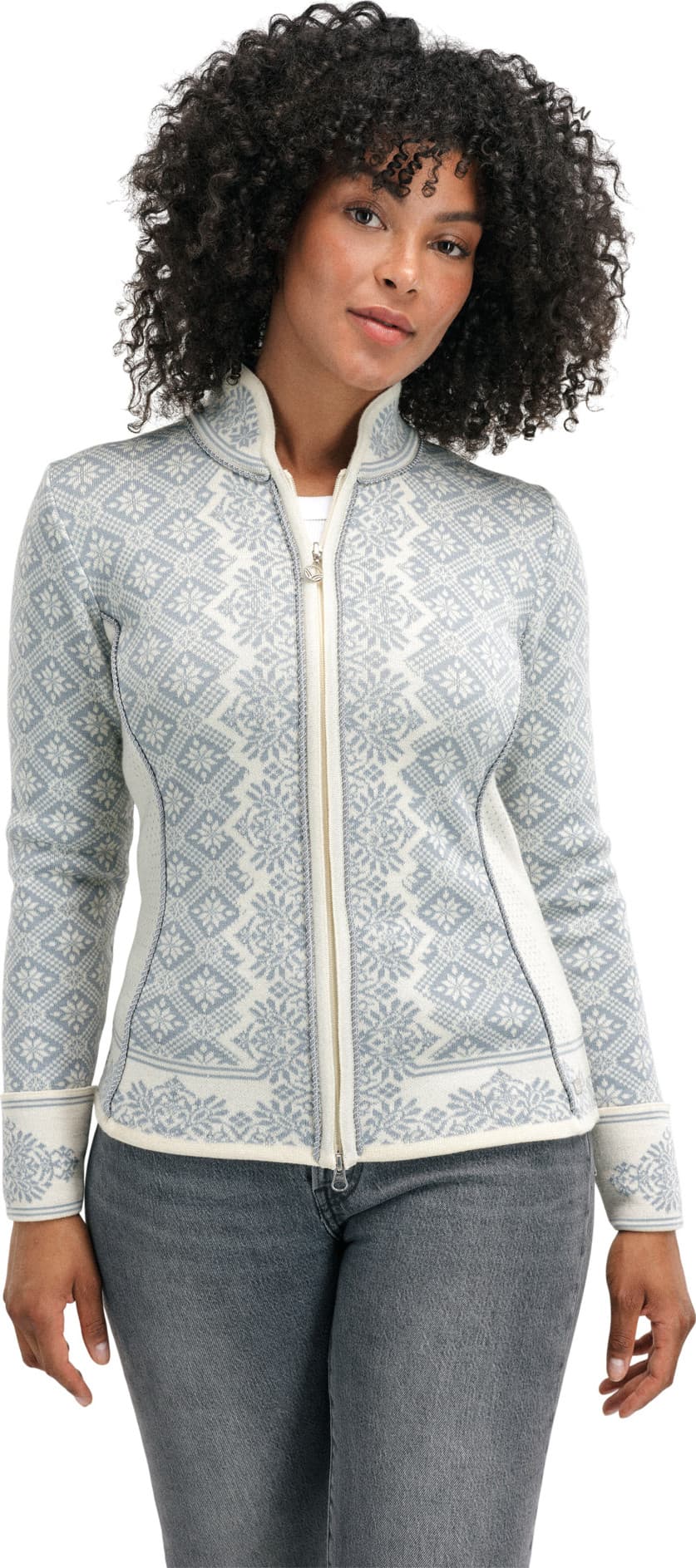 Dale of Norway Dale of Norway Women's Christiania Jacket Offwhite/Metal Grey