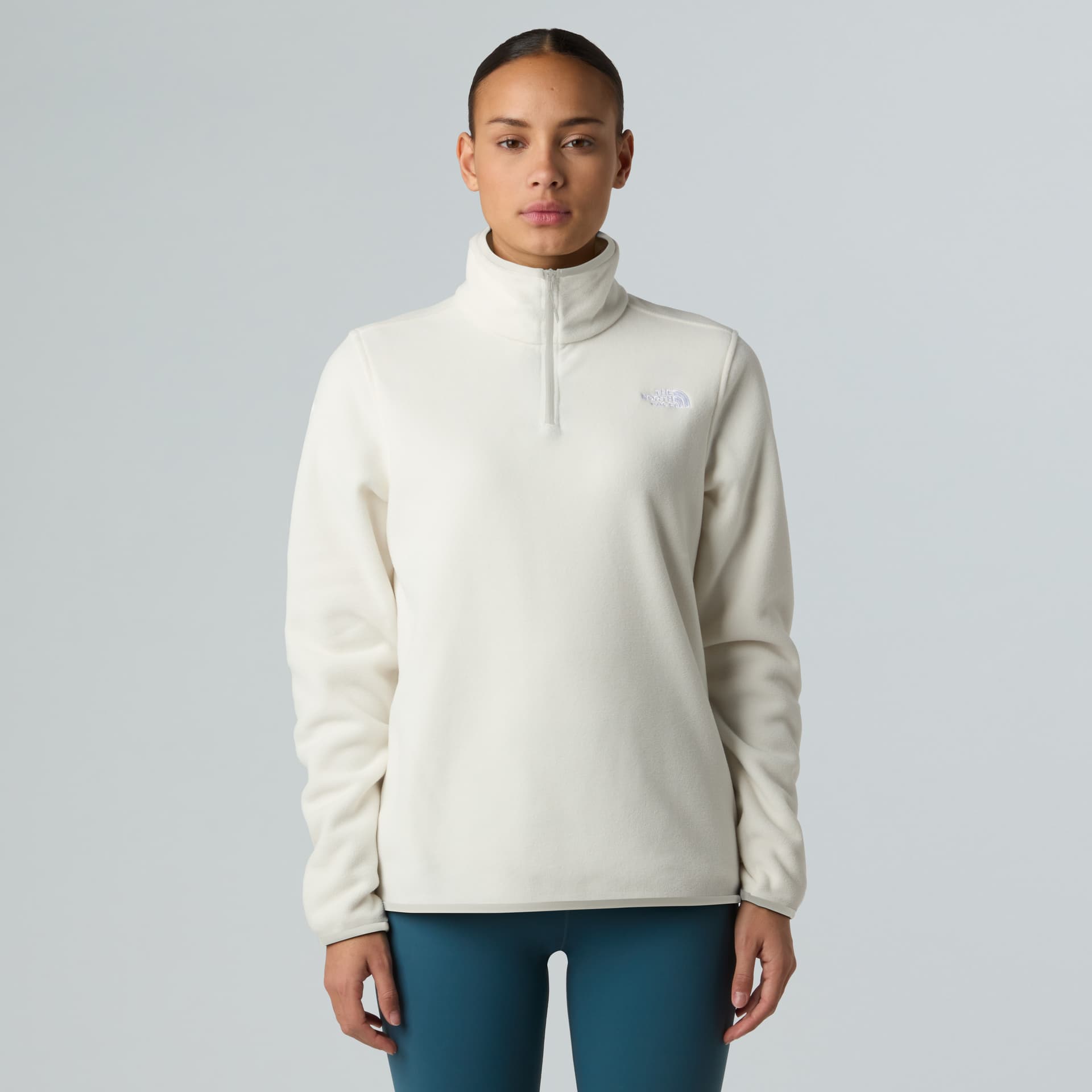 The North Face The North Face Women's Glacier Fleece 1/4 Zip Jacket White Dune