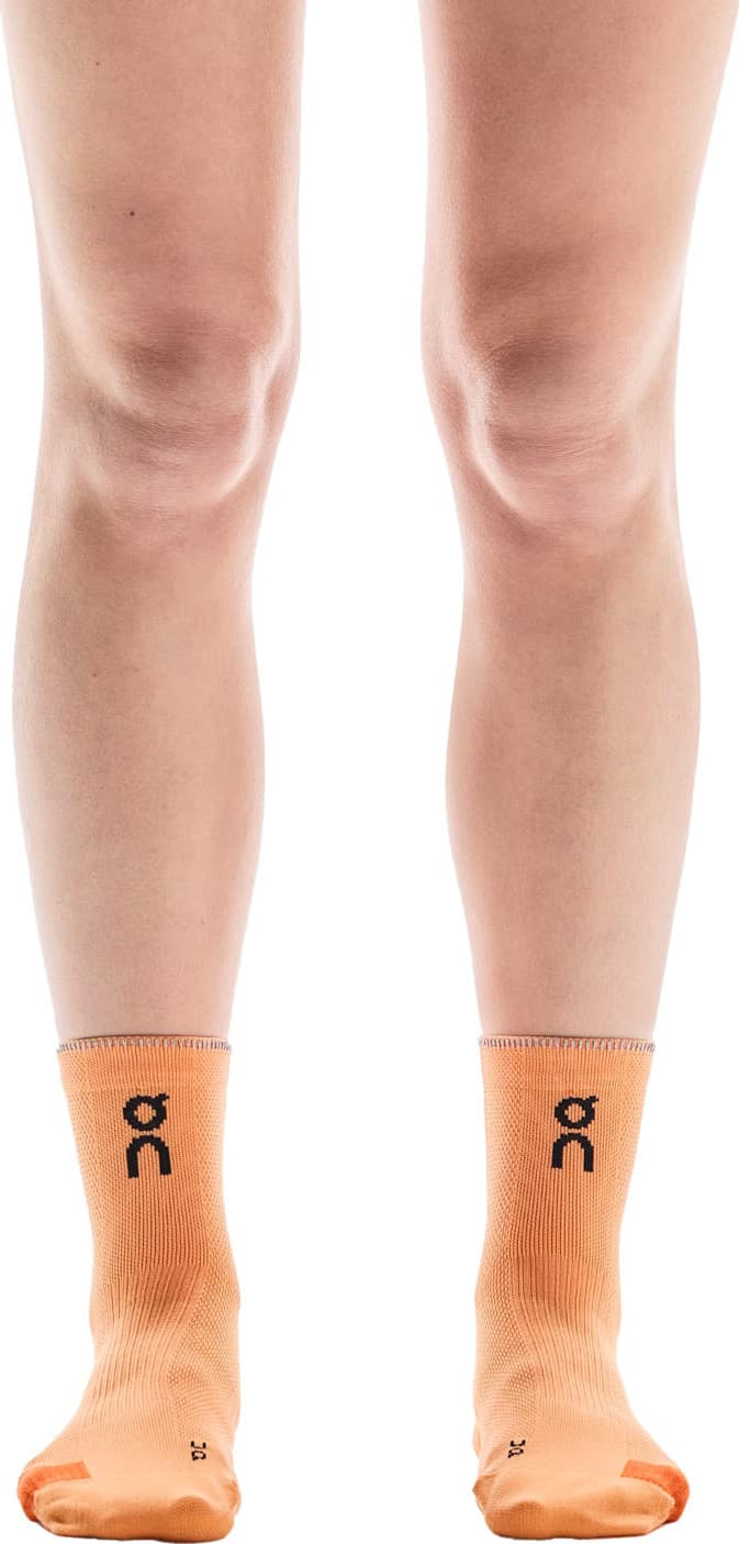 On On Unisex Performance Run Sock Mid Tangerine/Flame