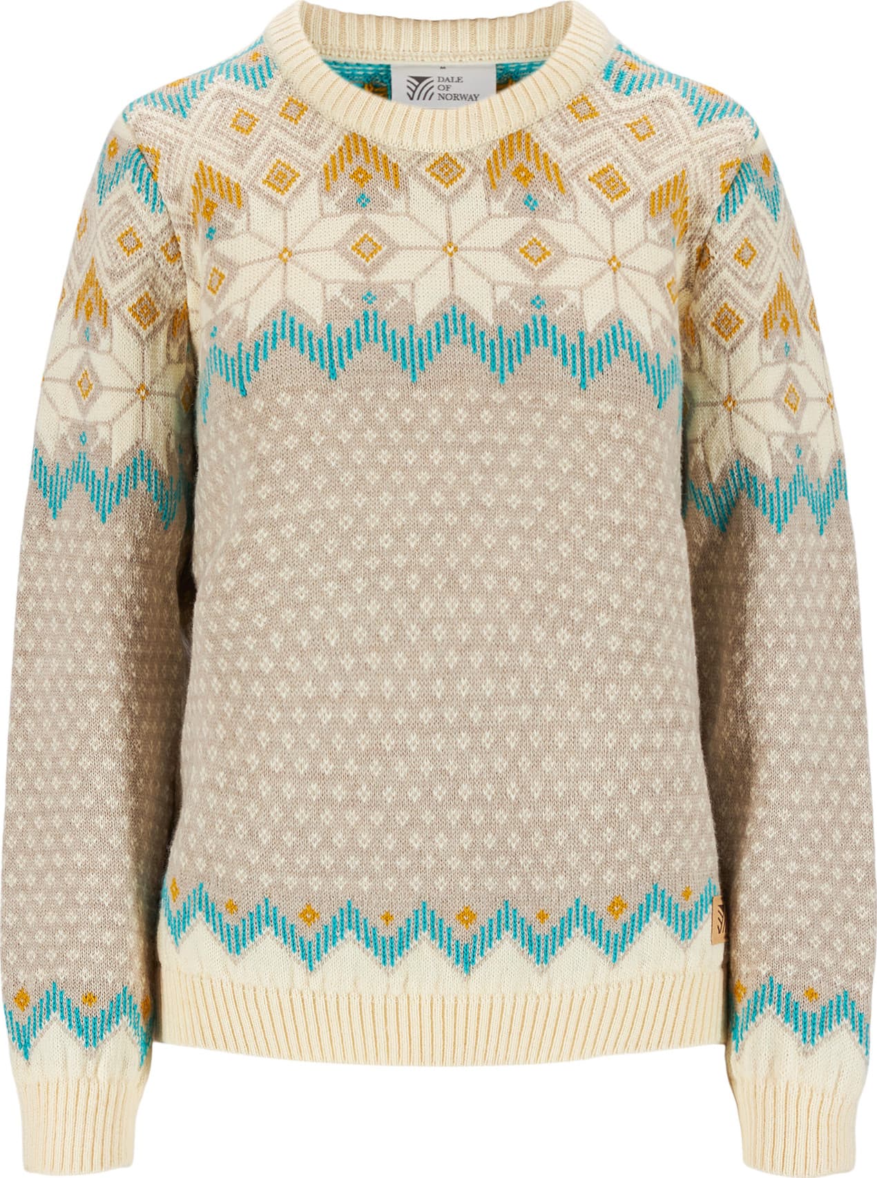 Dale of Norway Dale of Norway Women's Vilja Sweater Sandstone/Offwhite/Peacock