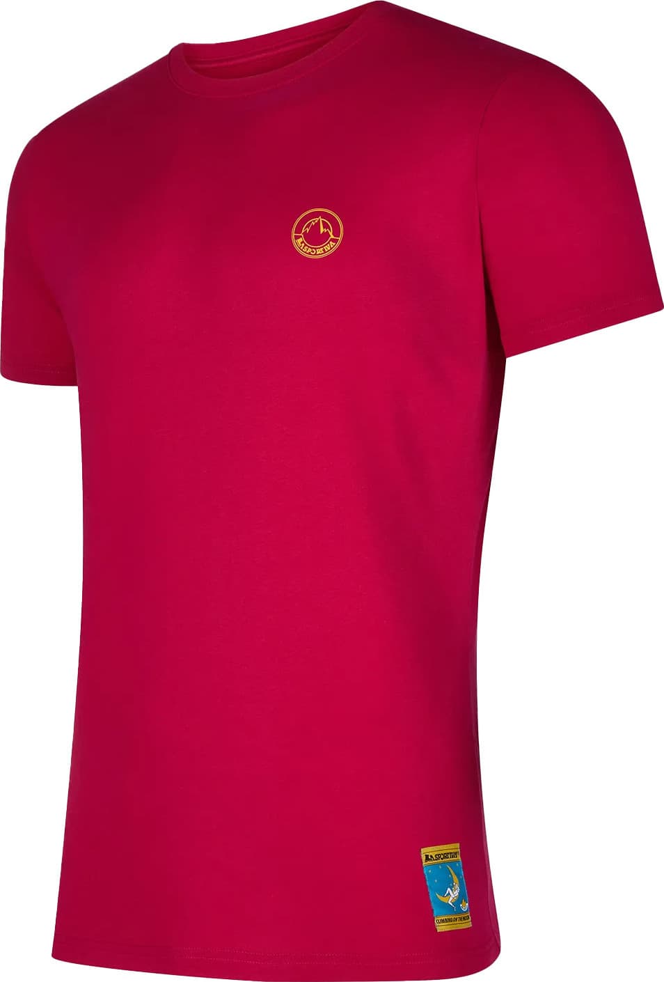 La Sportiva La Sportiva Men's Climbing On The Moon T-Shirt Fucsia/Giallo