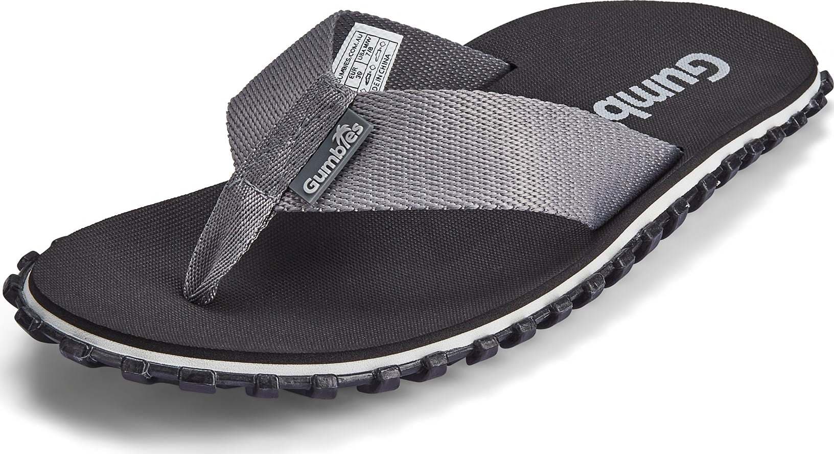 Gumbies Gumbies Unisex Duckbill Flipflops Black/Grey